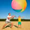 Neon Transparent Inflatable Beach Ball For Pool Party Fun Durable PVC Summer Water Toy 0