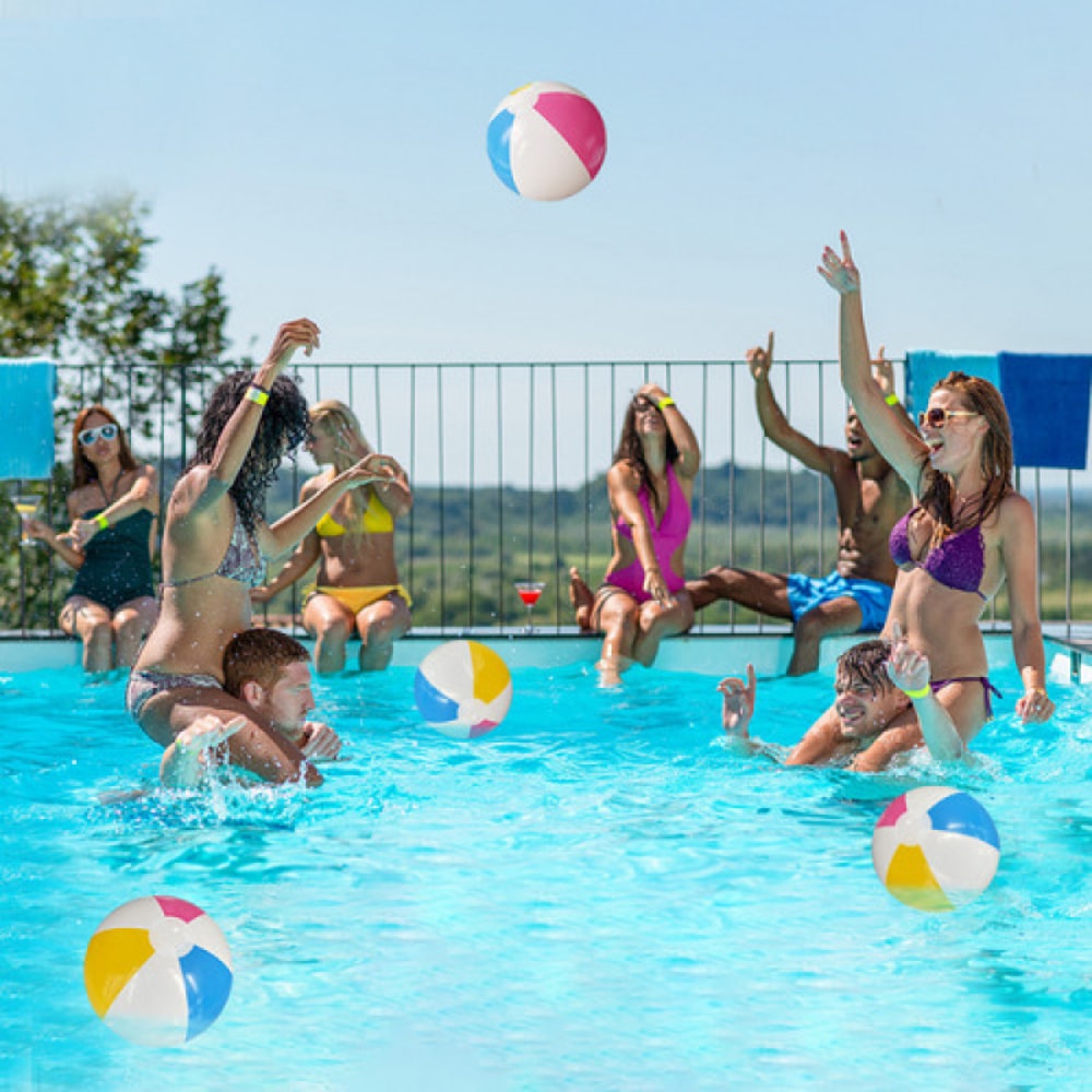 Transparent Colorful Inflatable Beach Ball For Pool Summer Fun 2