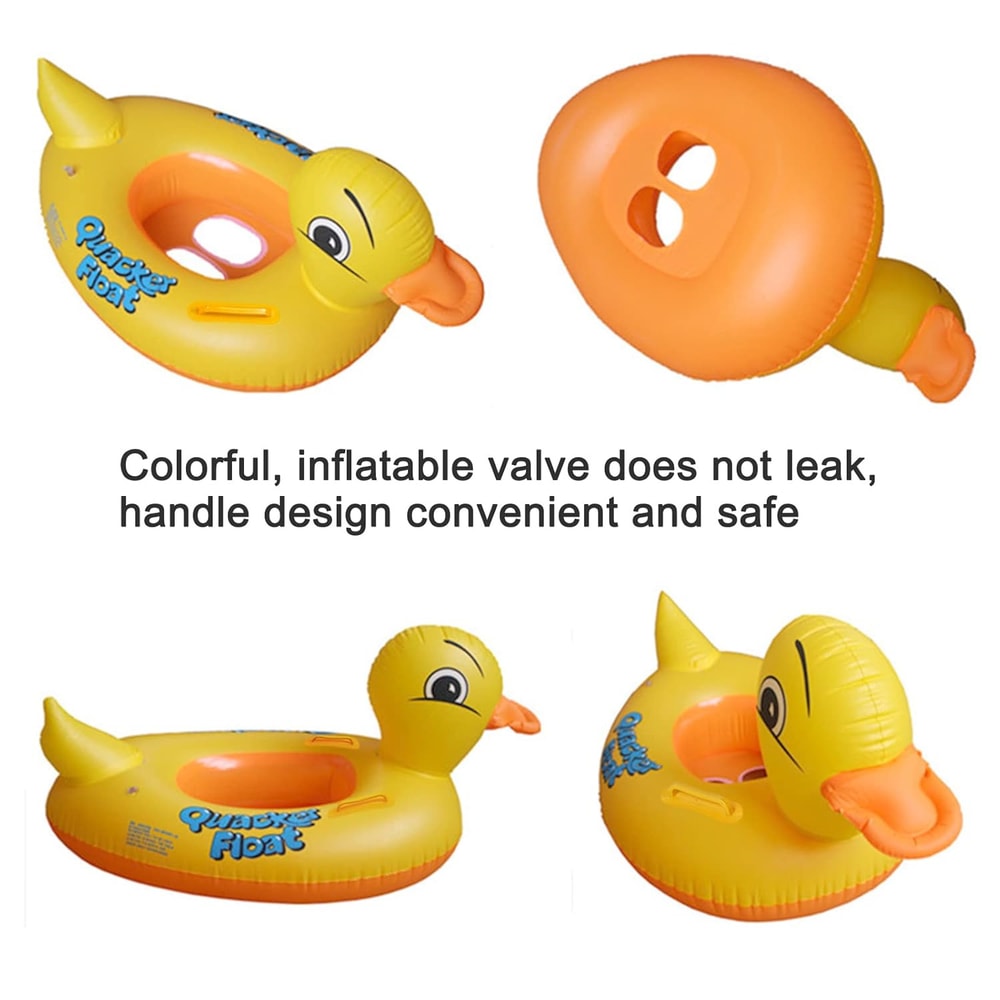 Baby Duck Inflatable Swim Float Seat With Handle Safe Baby Swim Float For Pool Beach Fun 5