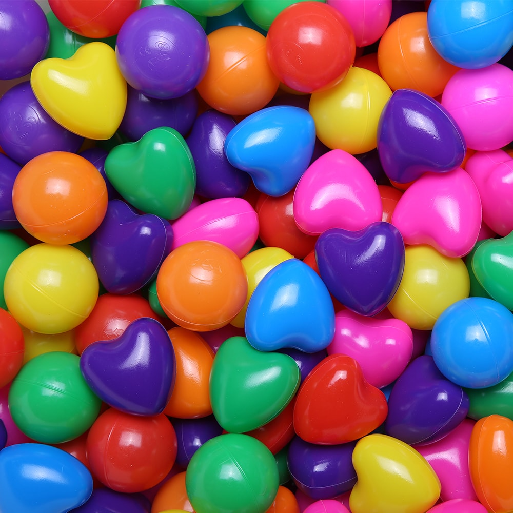 Heart Shape Ball Pit Balls Set Soft Ball Pit Balls For Kids Playhouses Tents 0