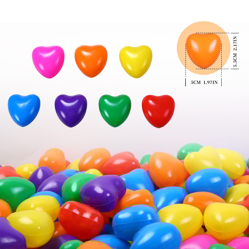 Heart Shape Ball Pit Balls Set Soft Ball Pit Balls For Kids Playhouses Tents 4