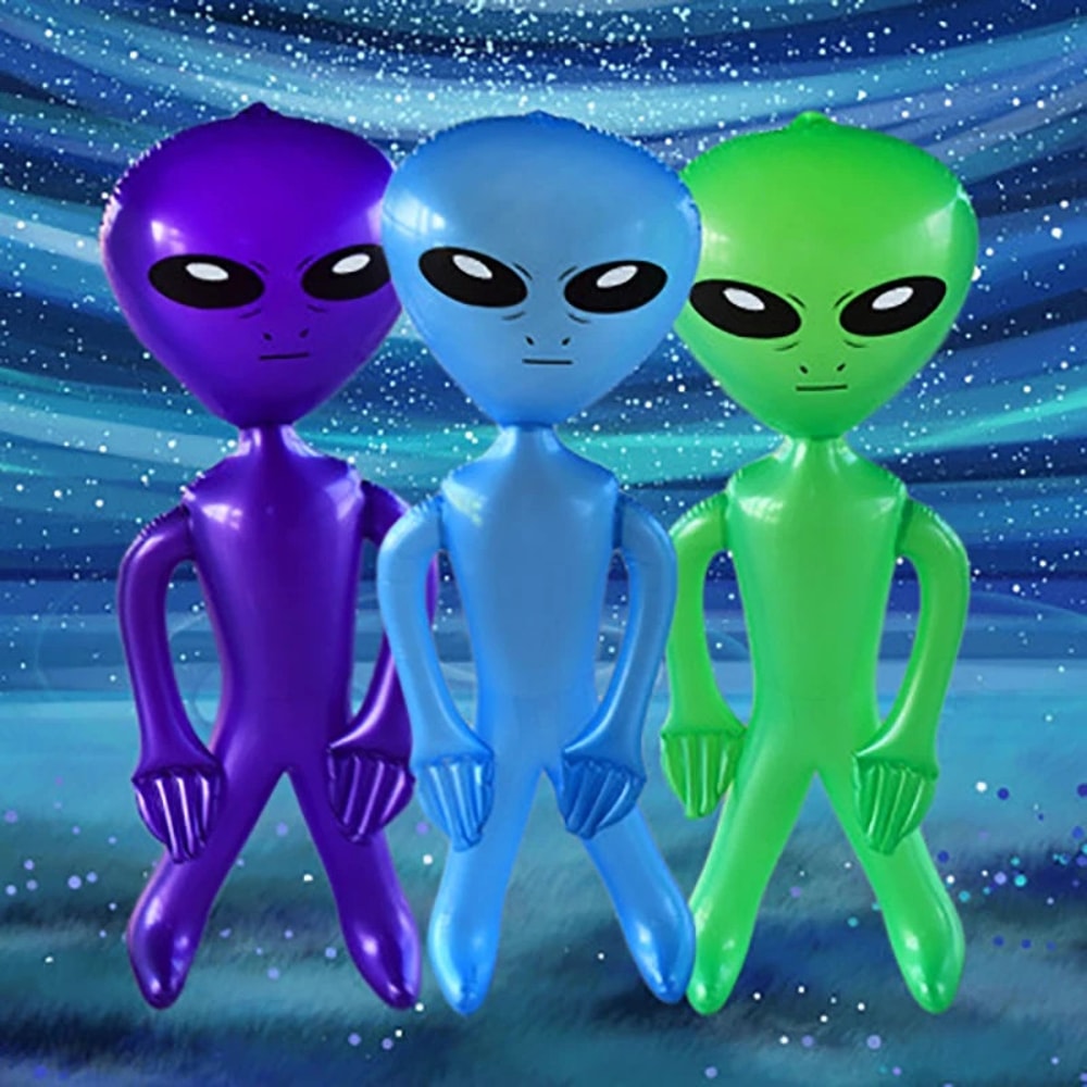 Inflatable Alien Party Prop Giant PVC Alien Doll For Pool Party Decorations Beach Fun 2