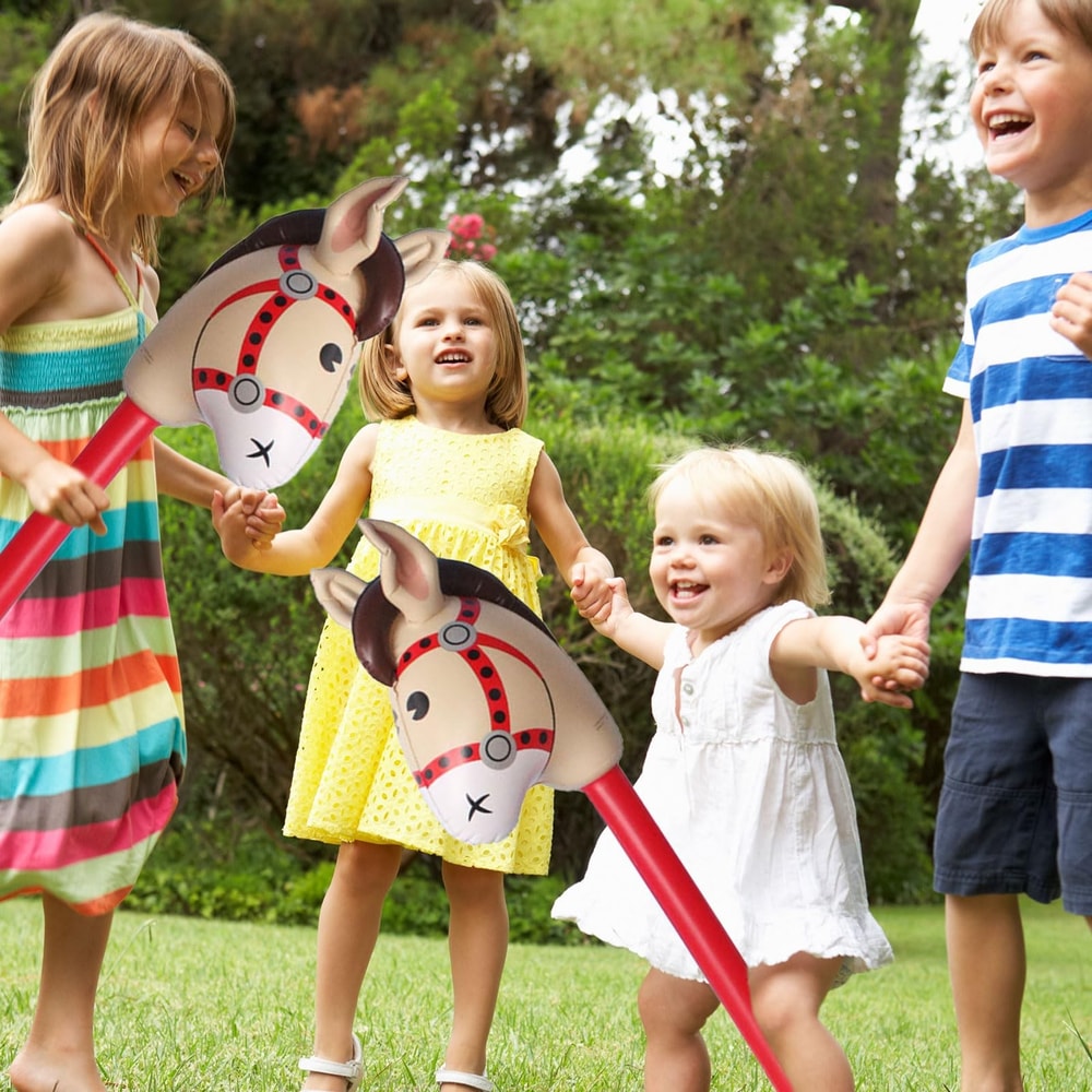 Stick Horse Toy For Kids Party Games And Western Theme Fun 1
