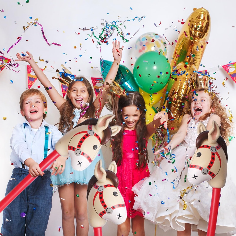 Stick Horse Toy For Kids Party Games And Western Theme Fun 3