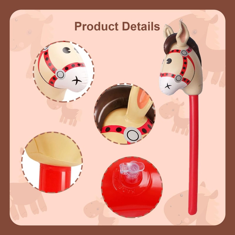 Stick Horse Toy For Kids Party Games And Western Theme Fun 5