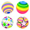 Elastic Rainbow Ball Toy For Kids Soft Bouncy Sensory Play Ball For Indoor Outdoor Fun 0