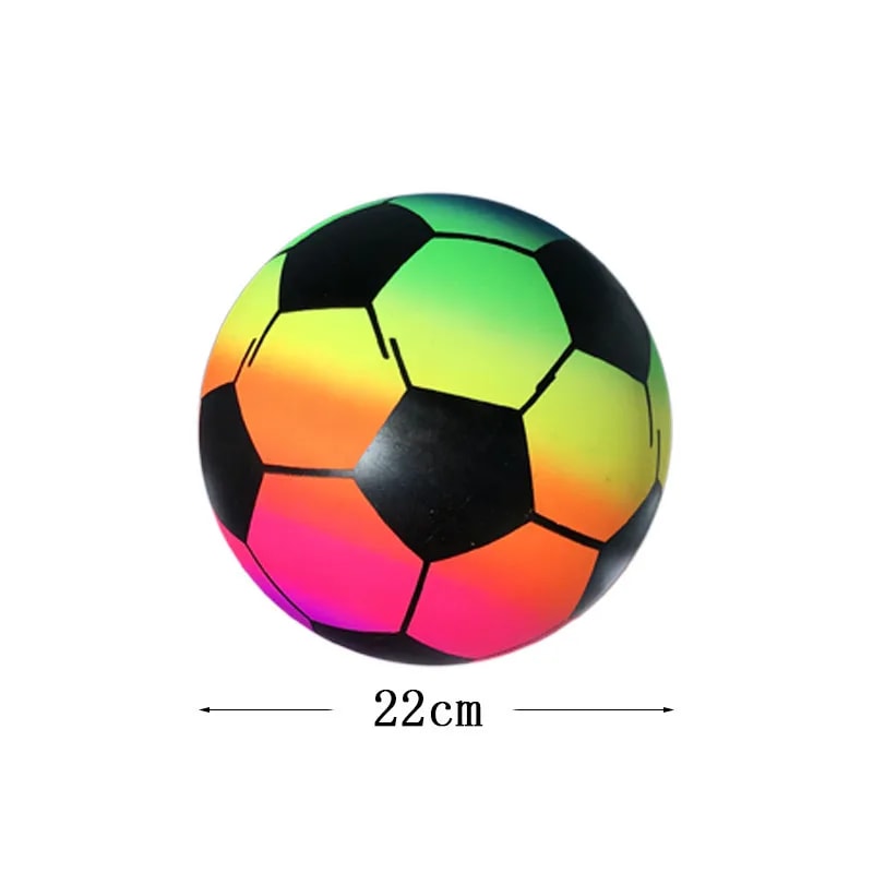 Elastic Rainbow Ball Toy For Kids Soft Bouncy Sensory Play Ball For Indoor Outdoor Fun 4