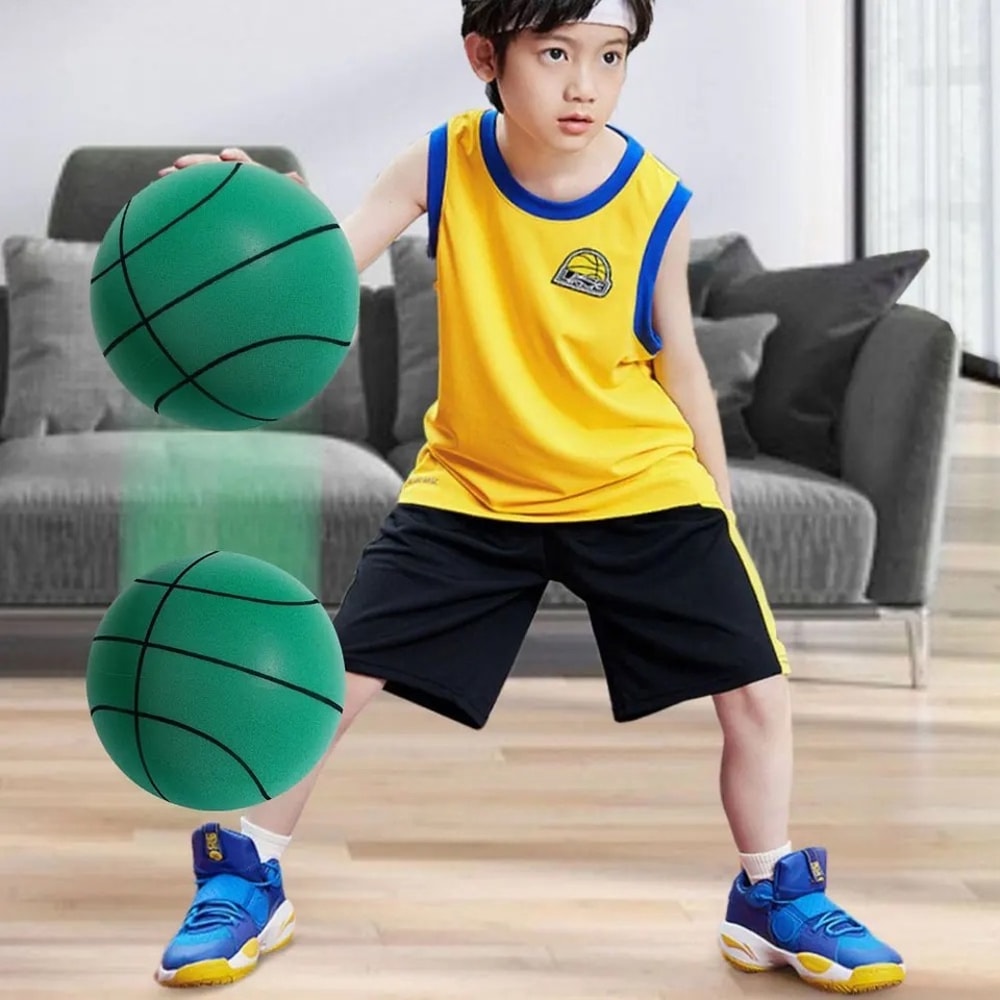Silent Indoor Basketball For Kids Soft Foam Training Ball Quiet Bounce Toy 0
