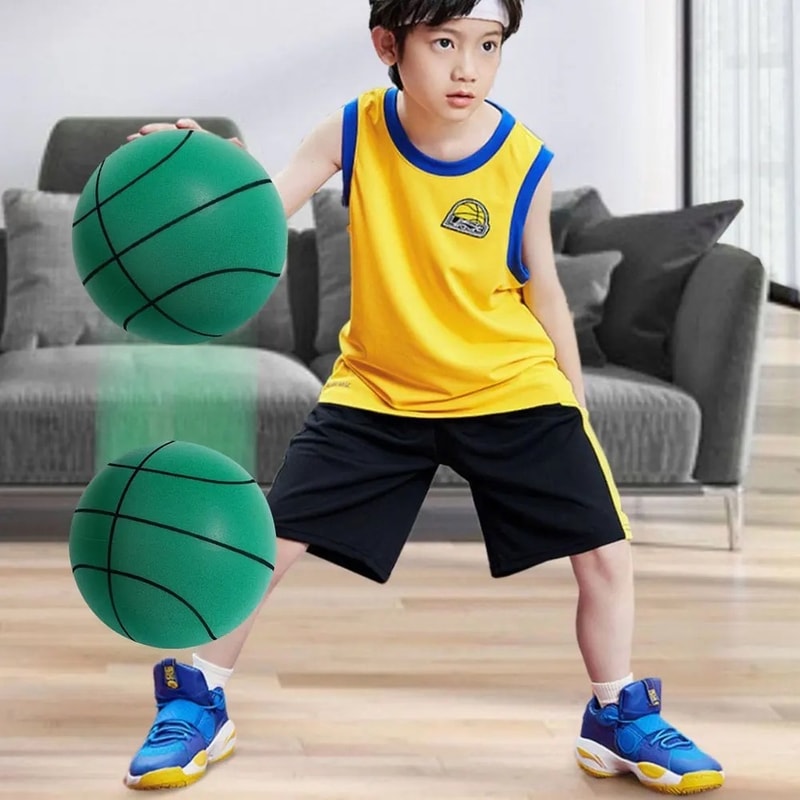 Silent Indoor Basketball For Kids Soft Foam Training Ball Quiet Bounce Toy 0