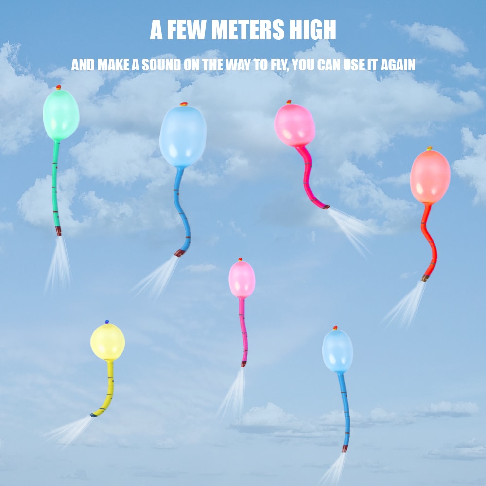 Rocket Balloon Launcher Set For Kids Reusable Flying Balloon Toy Party Pack 3