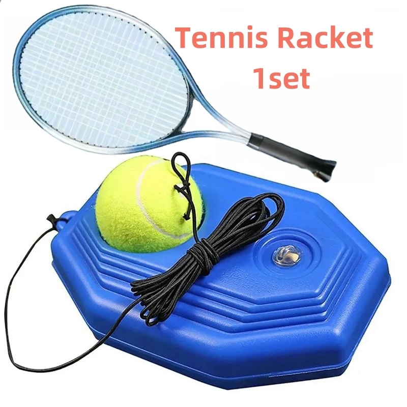 Solo Tennis Trainer Rebound Set For Practice With Elastic Ball And Stable Base 5