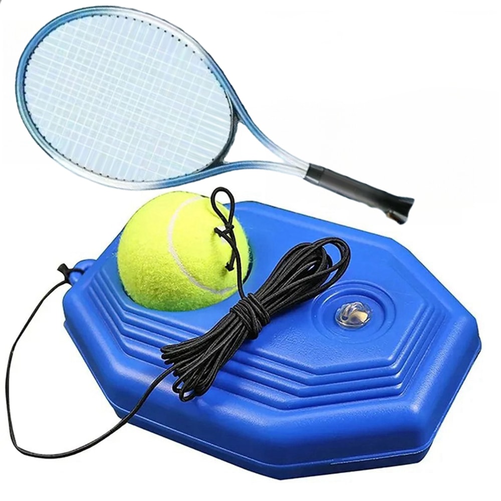 Solo Tennis Trainer Rebound Set For Practice With Elastic Ball And Stable Base 6