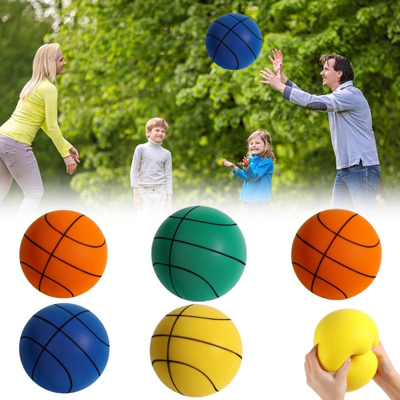 Silent Indoor Basketball For Kids Soft Foam No Noise Bounce Ball Toy 1