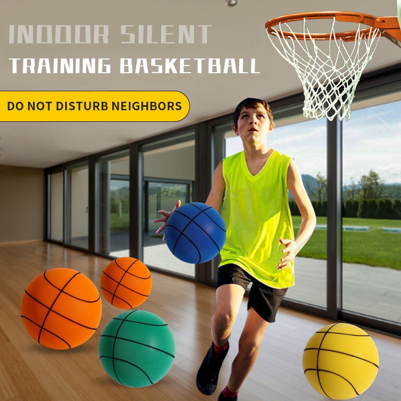 Silent Indoor Basketball For Kids Soft Foam No Noise Bounce Ball Toy 2