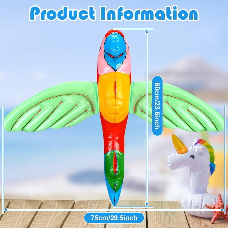 Inflatable Parrot Toss Game Toy for Beach Parties Outdoor Fun