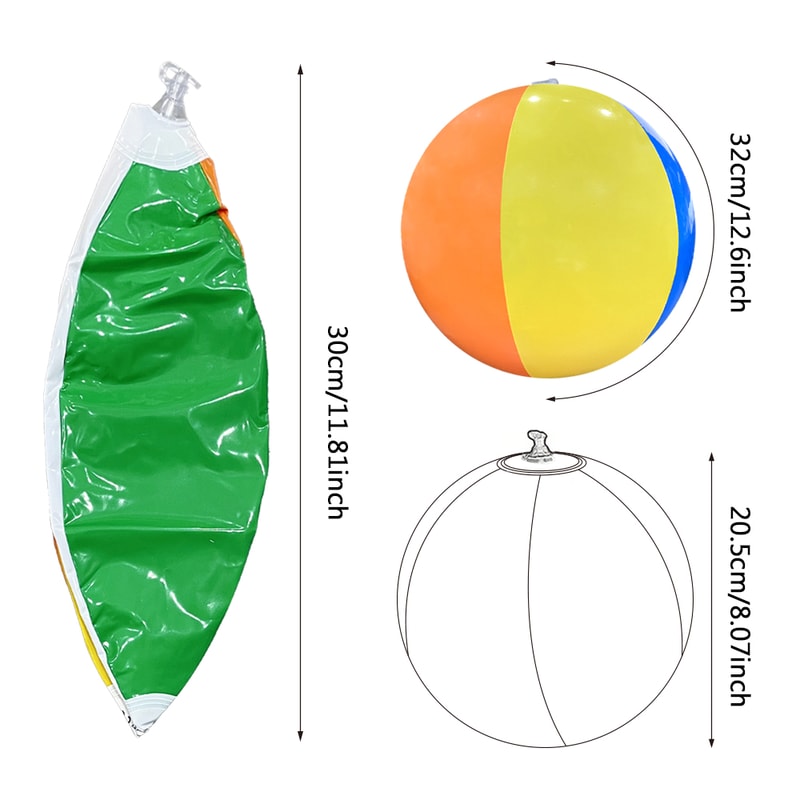 Inflatable Rainbow Beach Ball For Pool Fun Summer Party Decor 3