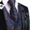 Men Elegant Silk Jacquard Waistcoat Set For Special Occasions 14