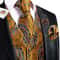 Men Elegant Silk Jacquard Waistcoat Set For Special Occasions 7