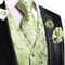 Men Elegant Silk Jacquard Waistcoat Set For Special Occasions 19