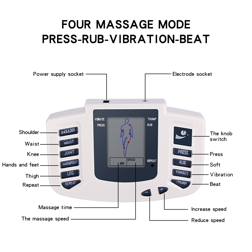Digital TENS Muscle Electrostimulator EMS Massage Therapy Machine 2