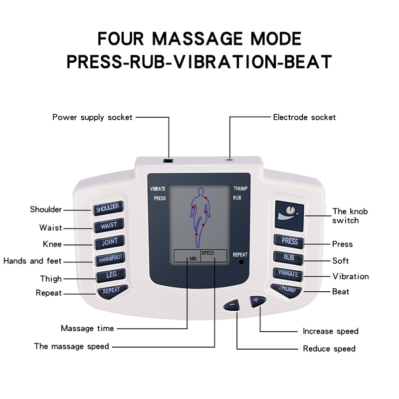 Digital TENS Muscle Electrostimulator EMS Massage Therapy Machine 2