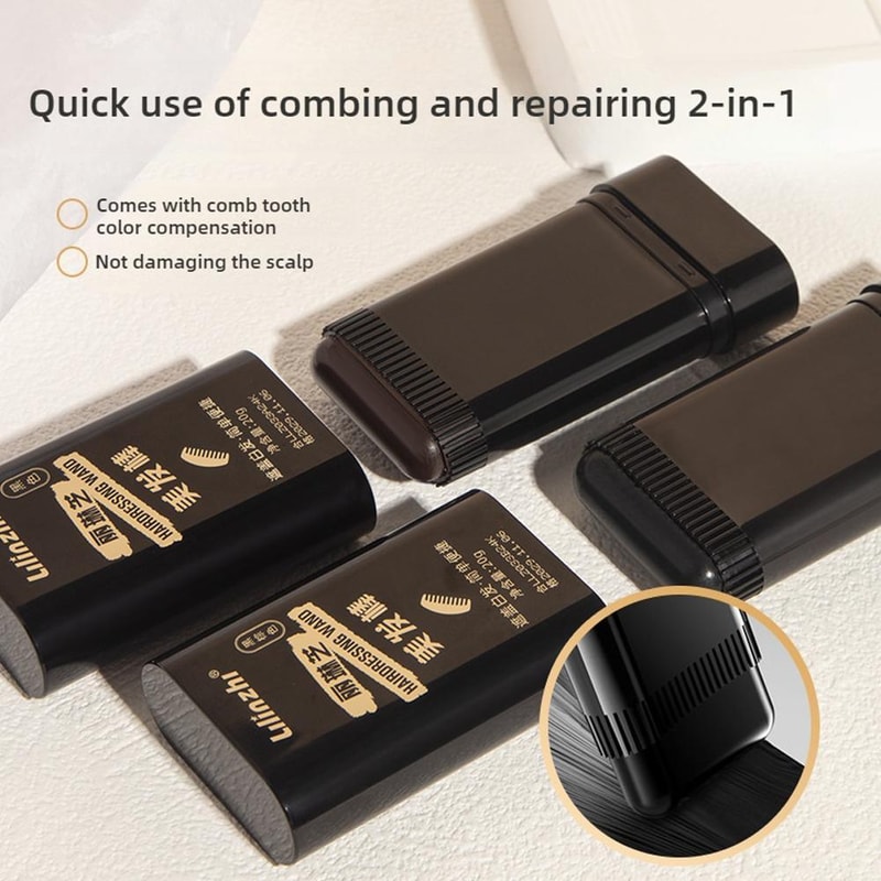 Instant Gray Hair Concealer Comb Stick for Quick Root Touch-Ups