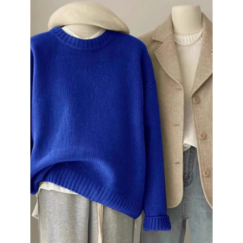 Women's Cashmere Crewneck Sweater 100% Pure Soft Lightweight