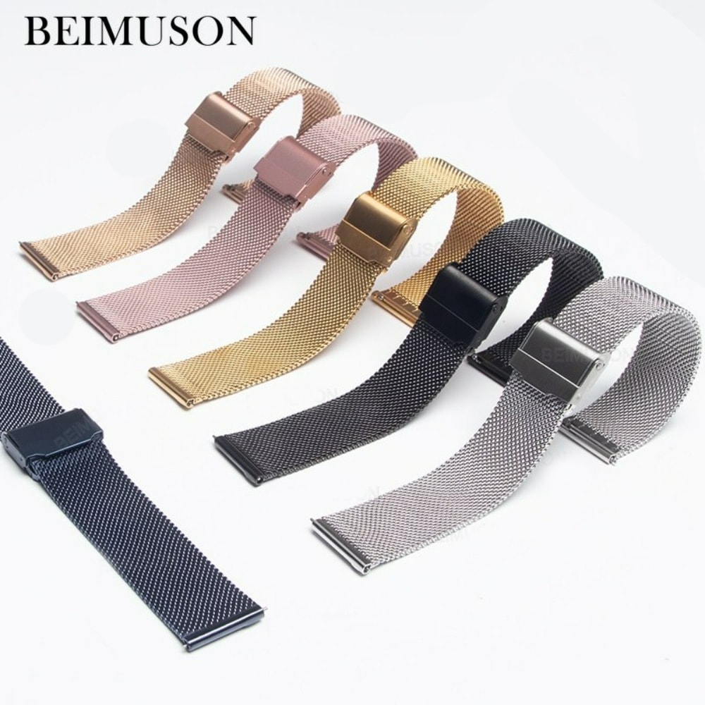 Universal Milanese Watch Band Stainless Steel Mesh Quick Release Strap 2