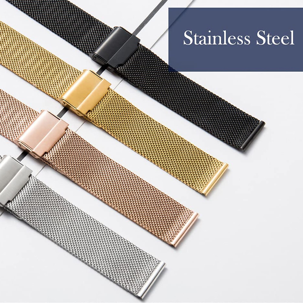 Universal Milanese Watch Band Stainless Steel Mesh Quick Release Strap 3