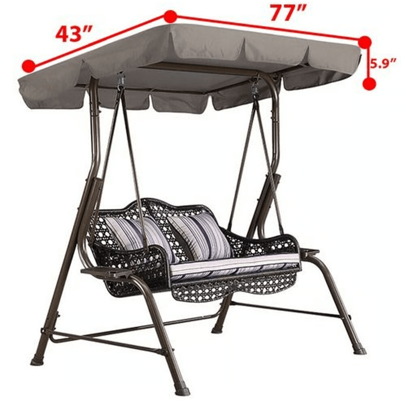 Outdoor Patio Swing Replacement Canopy Cover For Garden Porch Seat Top 7