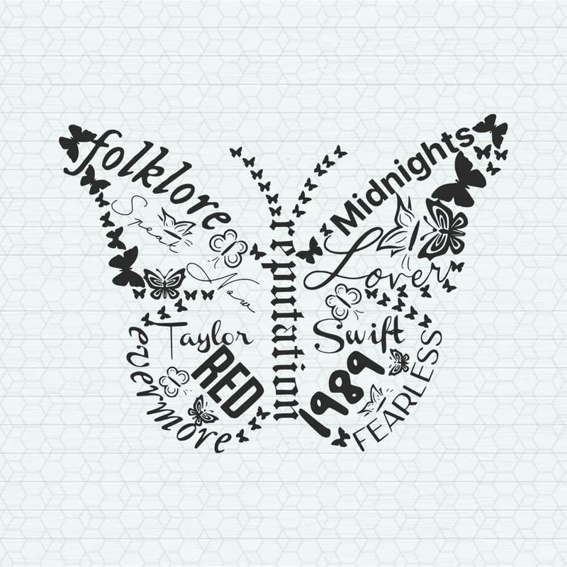Taylor Swift Album Butterfly Silhouette SVG.jpeg