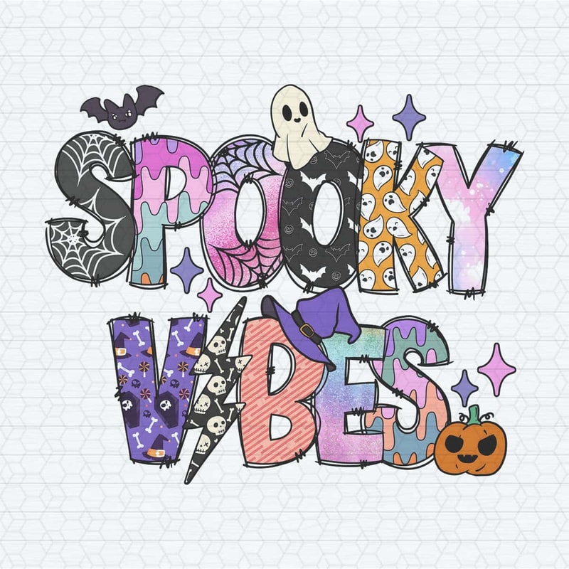 Retro Spooky Vibes Halloween Ghost PNG.jpg