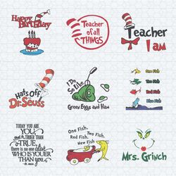 dr seuss the cat in the hat svg bundle