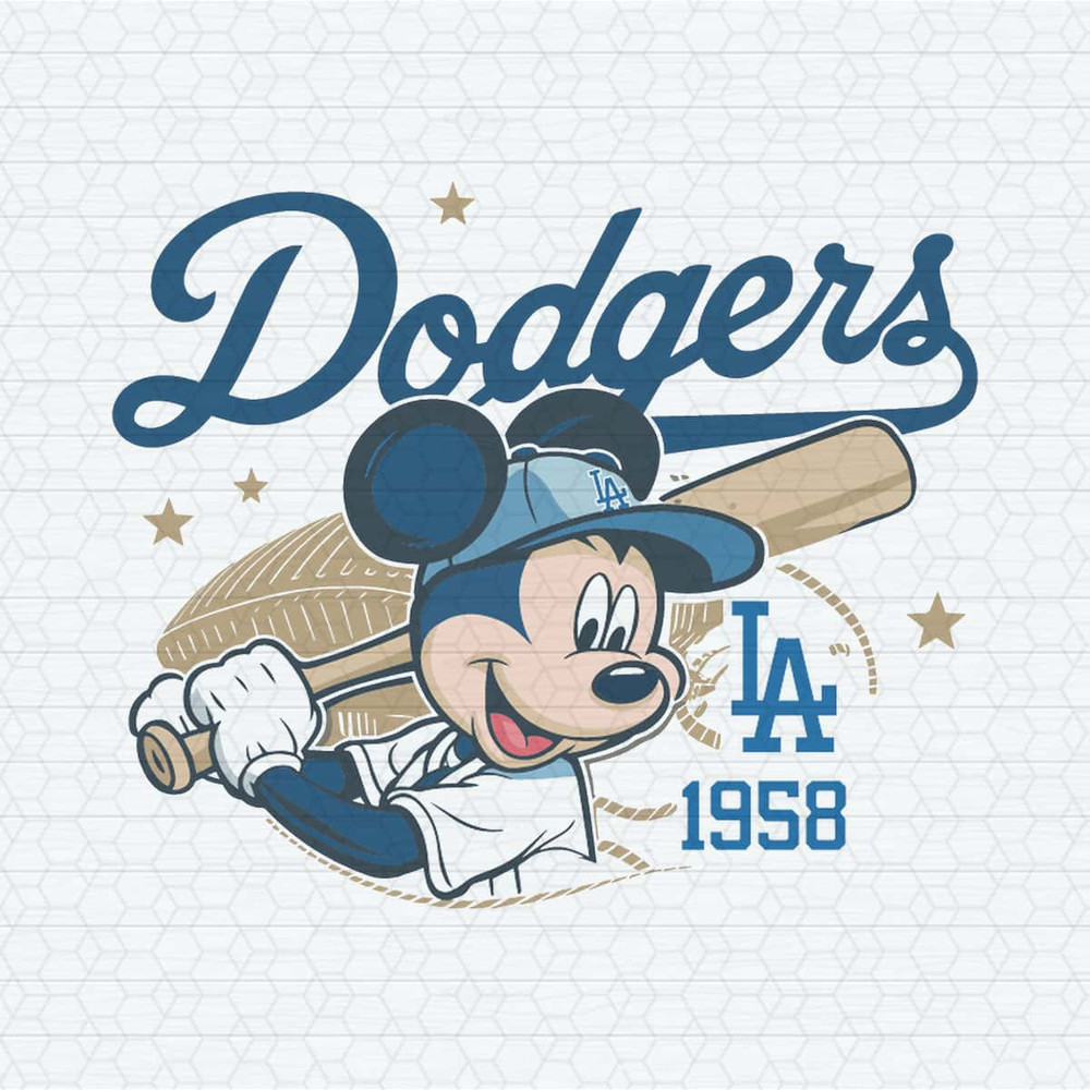 Mickey Mouse Dodgers 1958 Baseball SVG.jpg