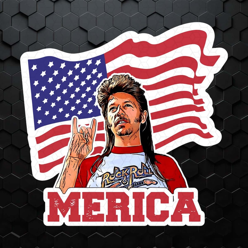 Retro Patriotic Joe Dirt Merica US Flag PNG.jpg