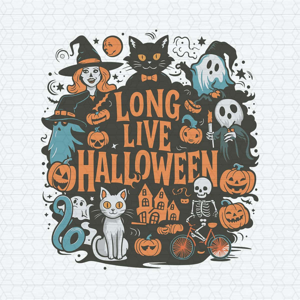Long Live Halloween Lover Cat Ghost Boo Autumn SVG.jpg
