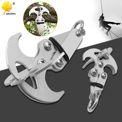 Stainless Steel/Plating Iron Survival Folding Grappling Hook Multifunctional Outdoor Climbing Claw Carabiner Travel
