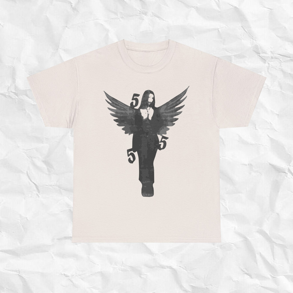 Fallen Angel Tee, Dark Gothic, Angel Artwork, Dark Aesthetic Art Shirt, Unisex Heavy Cotton Tee.jpg