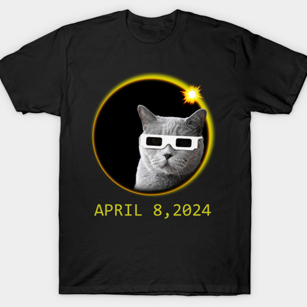 Cat Wearing Solar Eclipse Glassesjpg