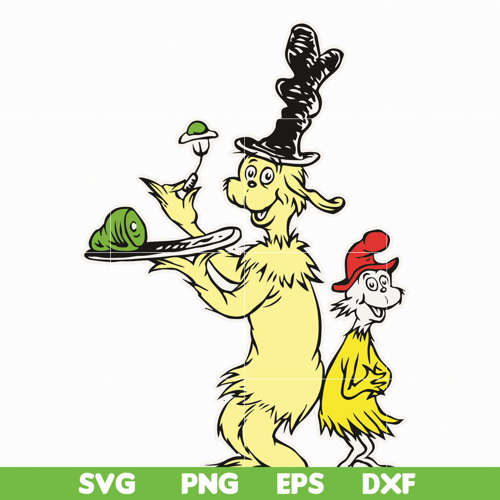 DR05012120-Green Eggs and Ham svg, The Ham in the hat svg, Ham svg, dr svg, png, dxf, eps file DR05012120.jpg