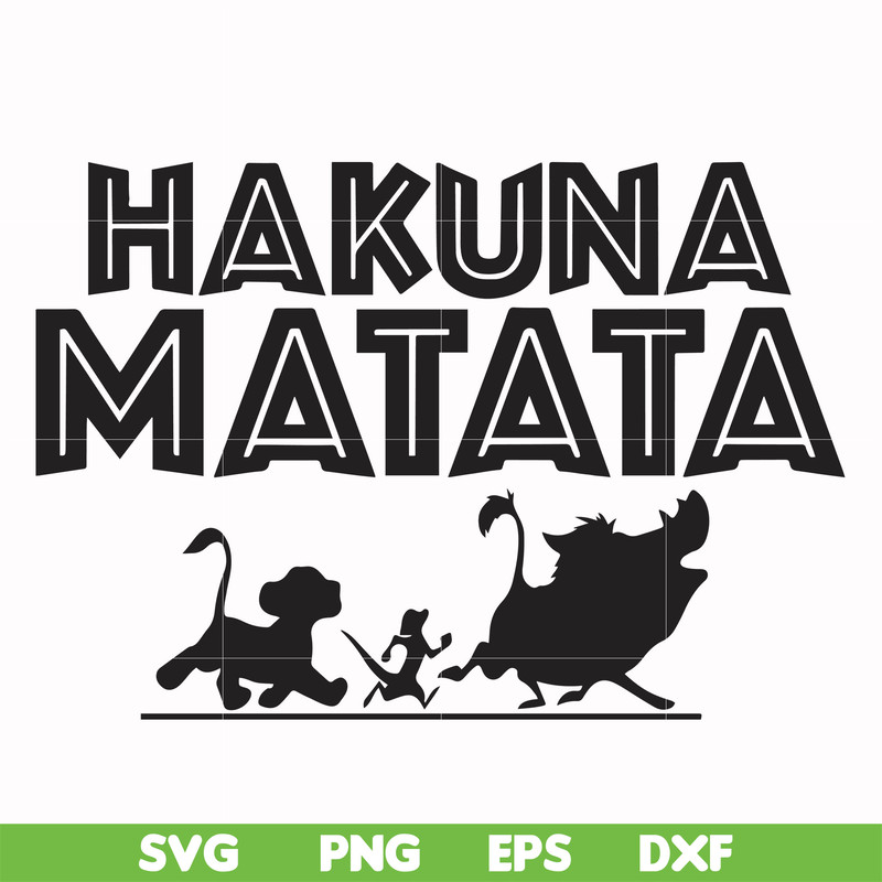 FN000157-Hakuna Matata svg, png, dxf, eps file FN000157.jpg