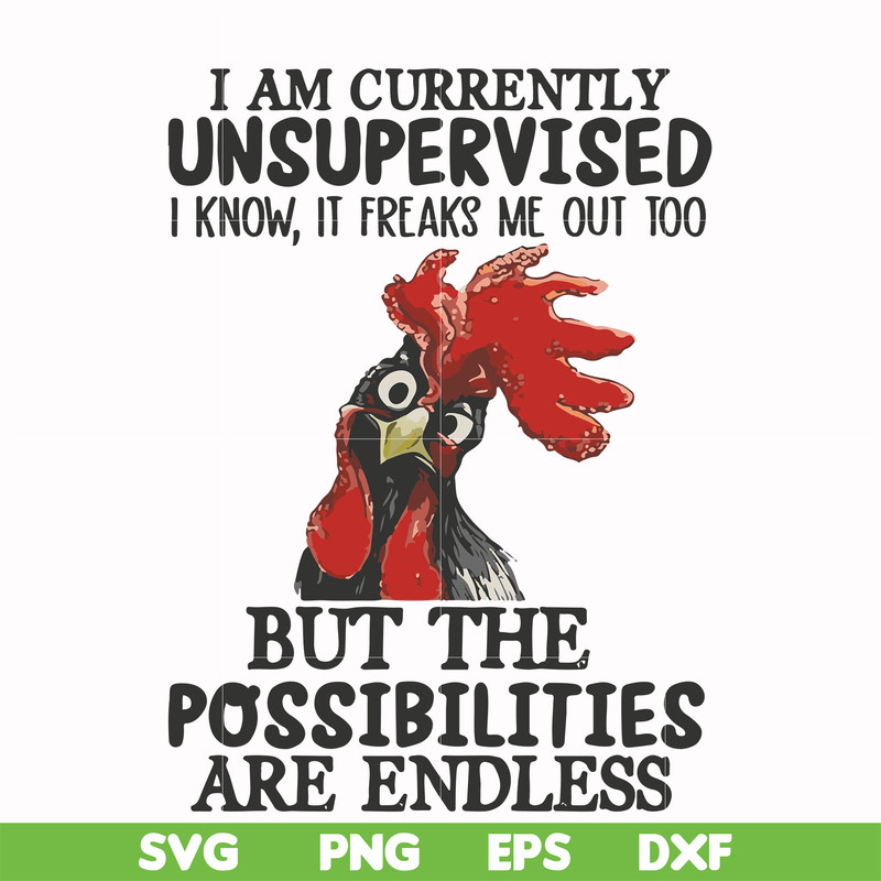 FN00047-I am currently unsupervised I know it freaks me out too but the possibilities are endless svg, png, dxf, eps file FN00047.jpg