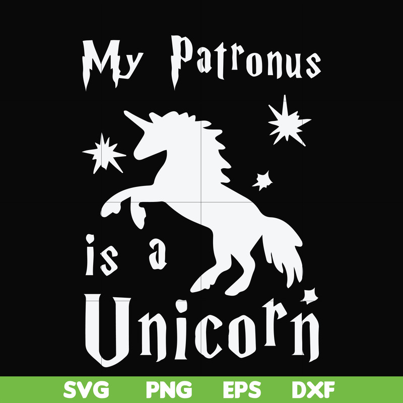 FN000568-My patronus is a Unicorn svg, png, dxf, eps file FN000568.jpg