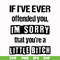 FN000663-If I've ever offended you Im sorry that you're a little bitch svg, png, dxf, eps file FN000663.jpg