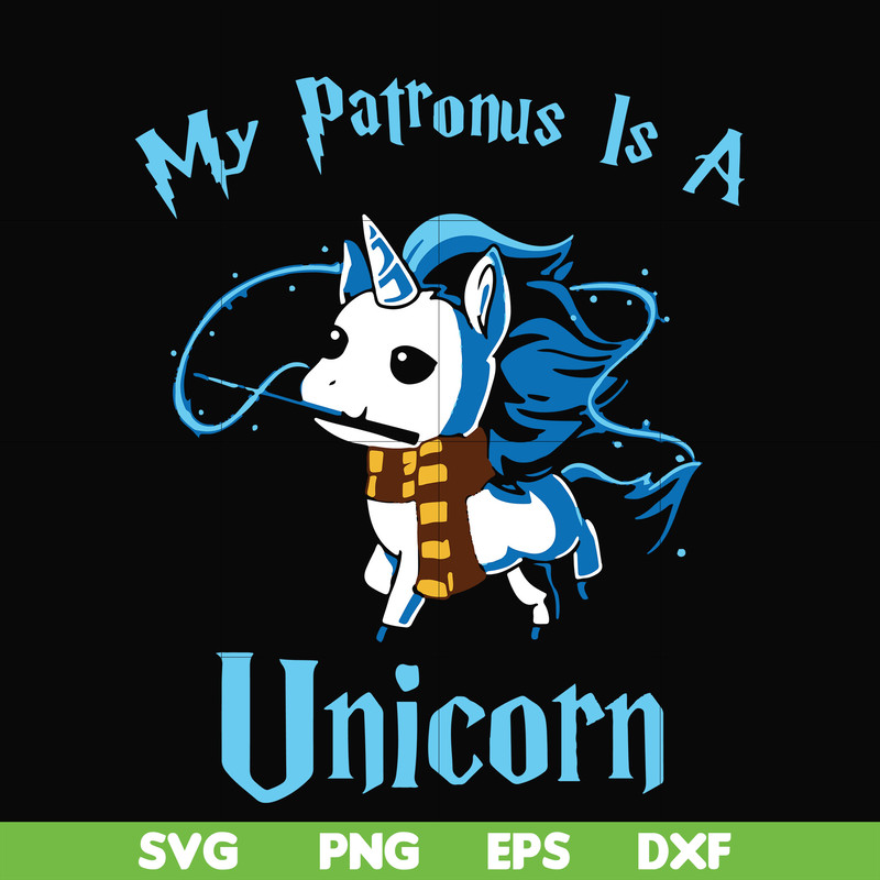 FN000571-My patronus is a Unicorn svg, png, dxf, eps file FN000571.jpg
