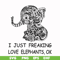 FN000782-I just freaking love elephants ok svg, png, dxf, eps file FN000782.jpg