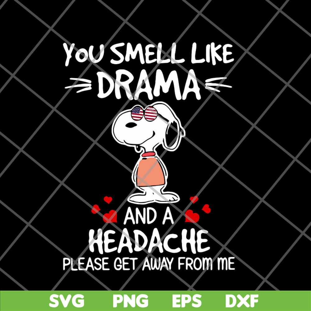 FN11062128-Snoopy you smell Like drama svg, png, dxf, eps digital file FN11062128.jpg