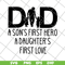 FTD02062111-Dad A Son's First Hero A Daughter's svg, png, dxf, eps digital file FTD02062111.jpg