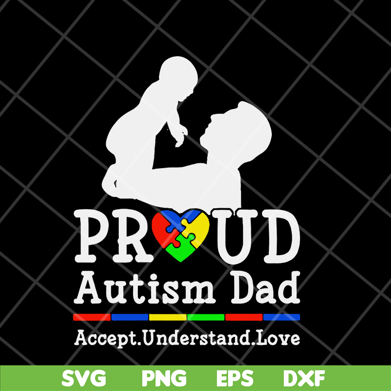 FTD07052110-pround autism dad svg, png, dxf, eps digital file FTD07052110.jpg