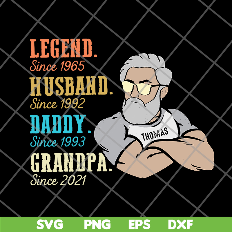FTD07062108- Legend Husband Daddy Grandpa Since svg, png, dxf, eps digital file FTD07062108.jpg